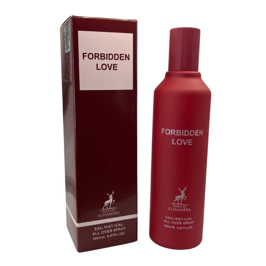 Maison Alhambra Forbidden Love Eau Mist-ical All Over Spray 150ml – Luxuriöses Haar- & Körperspray mit saftiger Kirsche, Bittermandel & Vanille – Langanhaltender Gourmand Bodymist aus Dubai